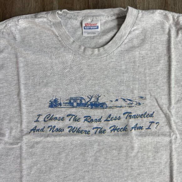 Vintage Choose the Road Less Traveled T-Shirt - Large - Picture 2 of 3